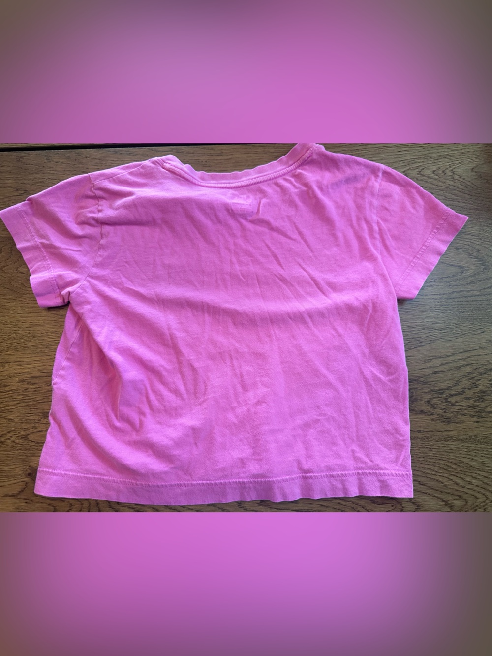 PINK Victoria's Secret Girls' Short Sleeve Tee in Vibrant Magenta - Picture 3 of 4